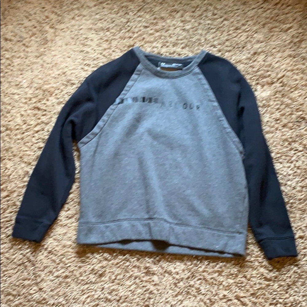 Gray and Black Under Armour Sweatshirt